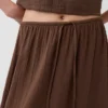Cotton Gauze Tiered Easy Maxi Skirt