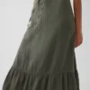 Cotton Gauze Tiered Easy Maxi Skirt