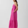 Cotton Gauze Tiered Empire Waist Dress