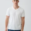 Cotton Jersey V-Neck T-Shirt