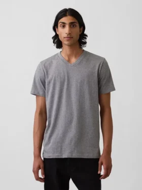 Cotton Jersey V-Neck T-Shirt