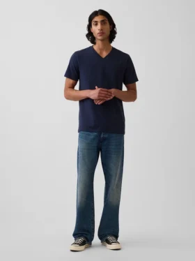 Cotton Jersey V-Neck T-Shirt