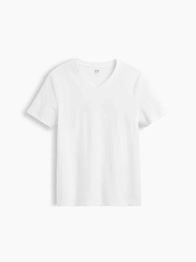 Cotton Jersey V-Neck T-Shirt