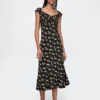 Crepe Sweetheart Maxi Dress