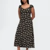 Crepe Sweetheart Maxi Dress