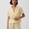 Crinkle Gauze Oversized Pj Shirt