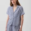 Crinkle Gauze Oversized Pj Shirt