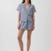 Crinkle Gauze Oversized Pj Shirt