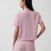 Crinkle Gauze Oversized Pj Shirt