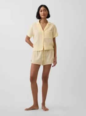 Crinkle Gauze Pj Shorts