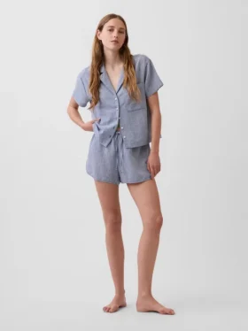 Crinkle Gauze Pj Shorts