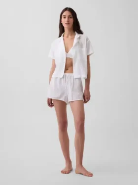 Crinkle Gauze Pj Shorts