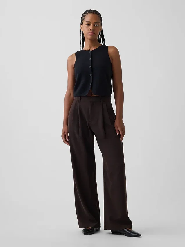 Curvy 365 High Rise Pleated Trousers