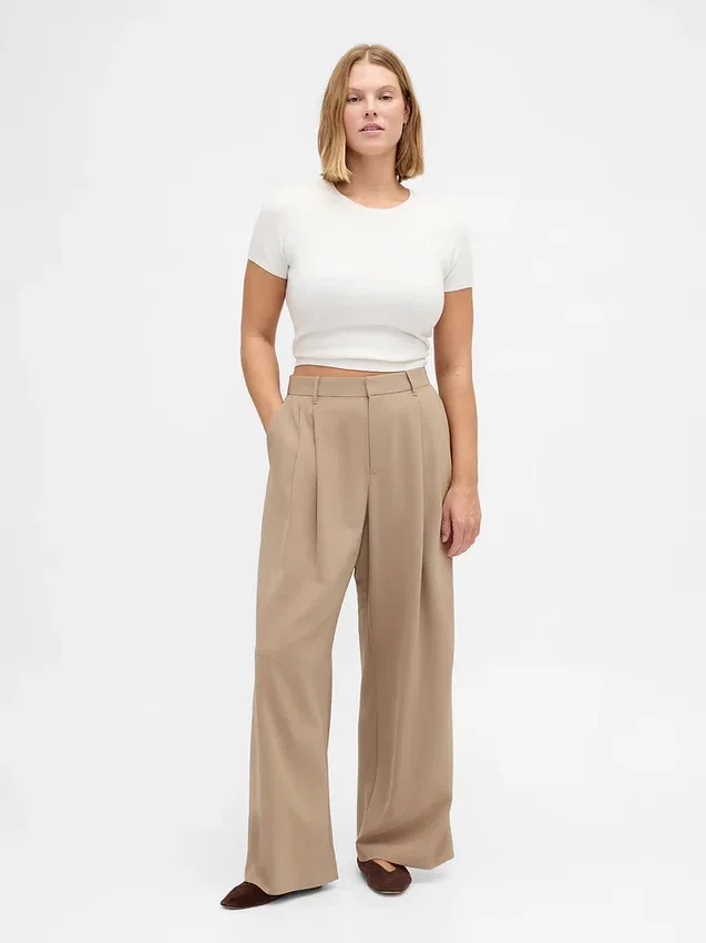Curvy 365 High Rise Pleated Trousers