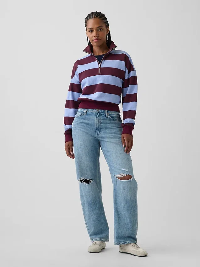 Curvy High Rise Barrel Jeans