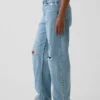 Curvy High Rise Barrel Jeans