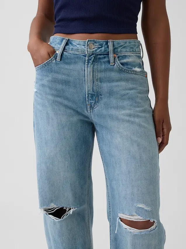 Curvy High Rise Barrel Jeans