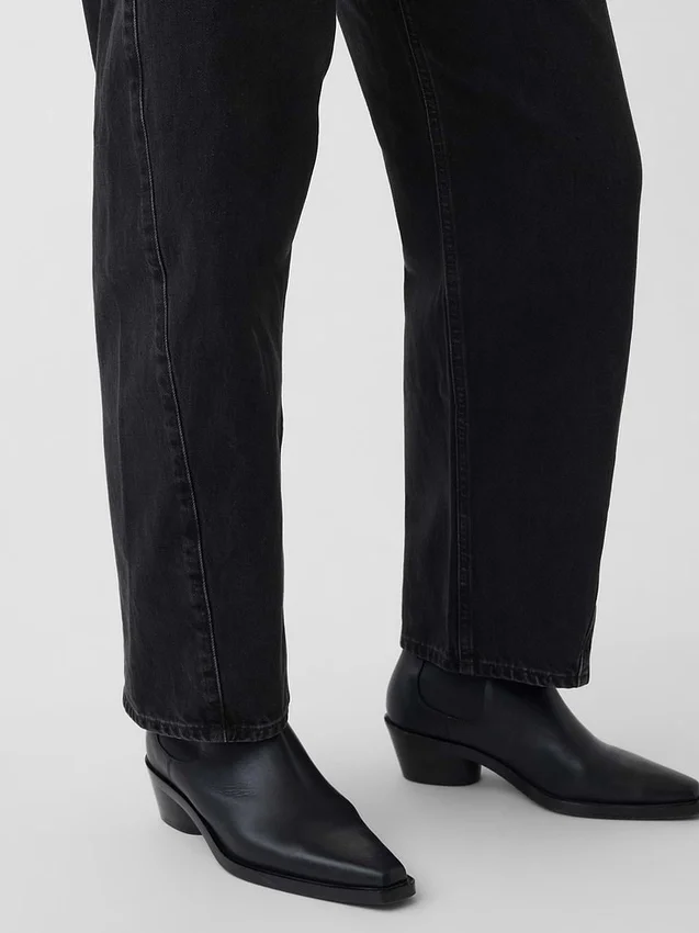 Curvy High Rise Barrel Jeans