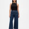 Curvy High Rise Stride Wide-Leg Ankle Jeans