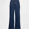Curvy High Rise Stride Wide-Leg Ankle Jeans
