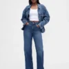 Curvy High Rise Stride Wide-Leg Jeans