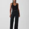 Curvy High Rise Stride Wide-Leg Jeans