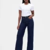 Curvy High Rise Stride Wide-Leg Jeans