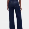 Curvy High Rise Stride Wide-Leg Jeans