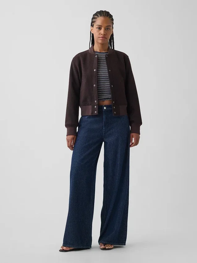 Curvy Mid Rise Ultrasoft Baggy Jeans