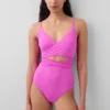 Cutout Wrap One-Piece Swimsuit