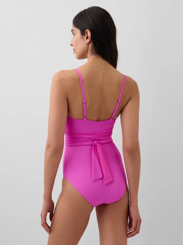 Cutout Wrap One-Piece Swimsuit