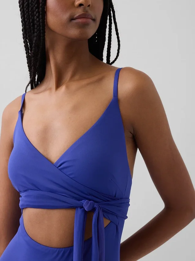 Cutout Wrap One-Piece Swimsuit