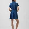 Denim Belted Mini Shirtdress