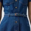 Denim Belted Mini Shirtdress