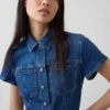 Denim Belted Mini Shirtdress