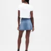Denim Belted Mini Skirt