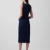 Denim Bodycon Midi Dress