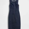 Denim Bodycon Midi Dress