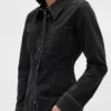 Denim Cinch-Seam Shirt