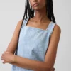 Denim Crop Shell Tank Top