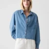 Denim Crop Shirt