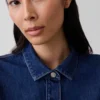 Denim Fitted Peplum Top