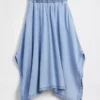 Denim Midi Handkerchief Skirt