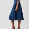 Denim Midi Tulip Skirt