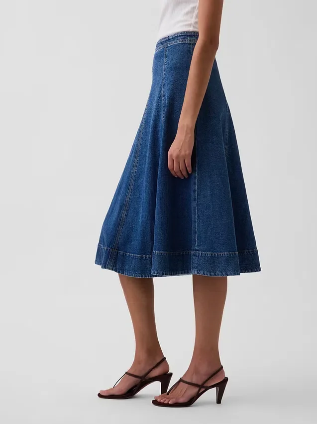 Denim Midi Tulip Skirt