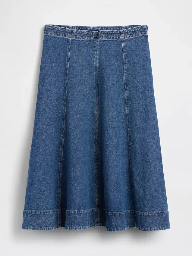 Denim Midi Tulip Skirt