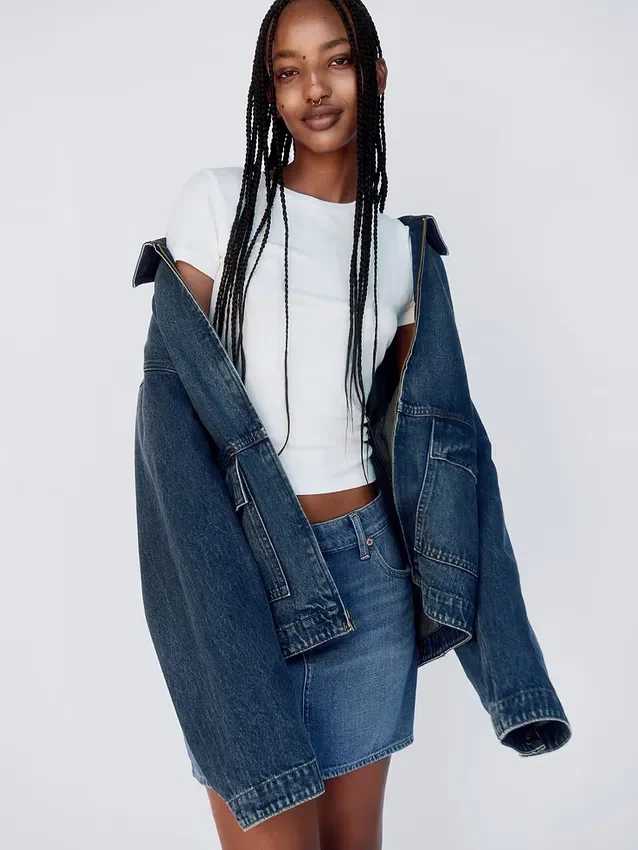 Denim Mini Skirt