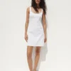 Denim Paneled Mini Dress