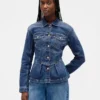 Denim Peplum Jacket