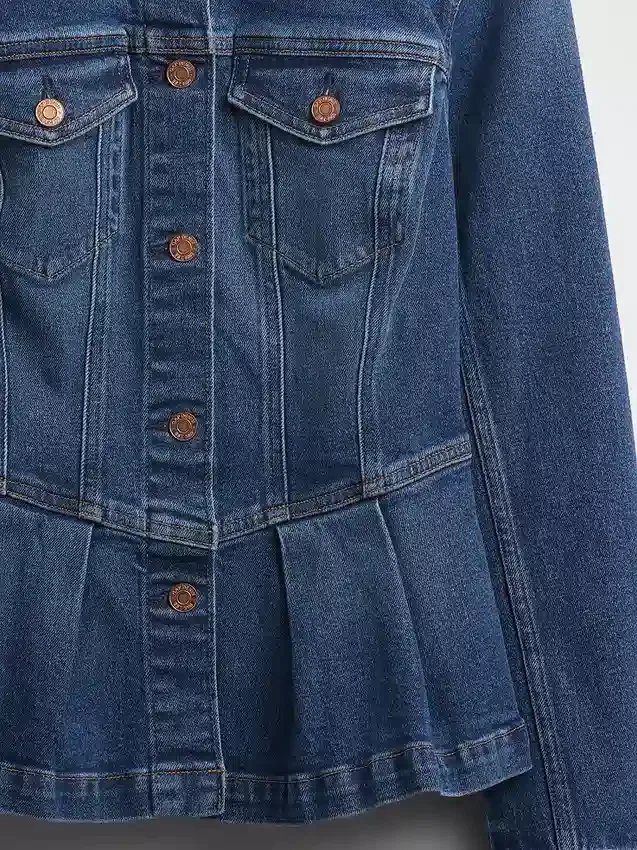 Denim Peplum Jacket